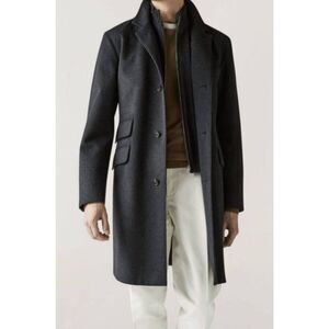 LANIFICIO NESTI ONELIO Wool & Cashmere Overcoat Size XL